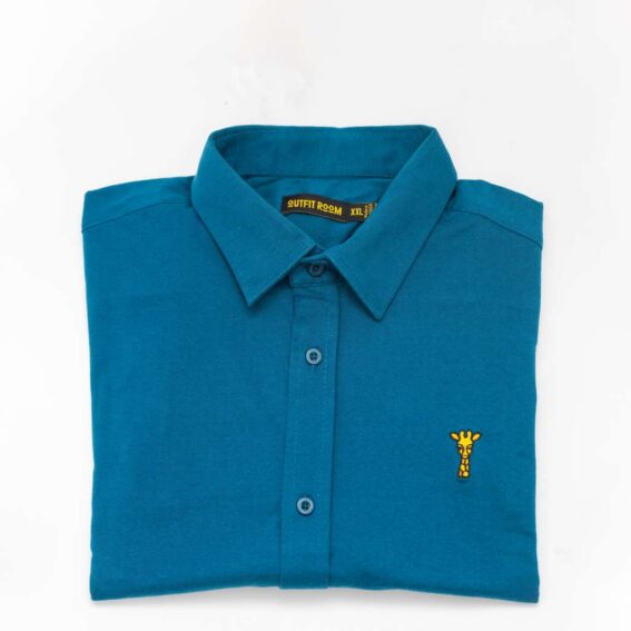 Chemise en jersey bleu marin OUTFIT ROOM